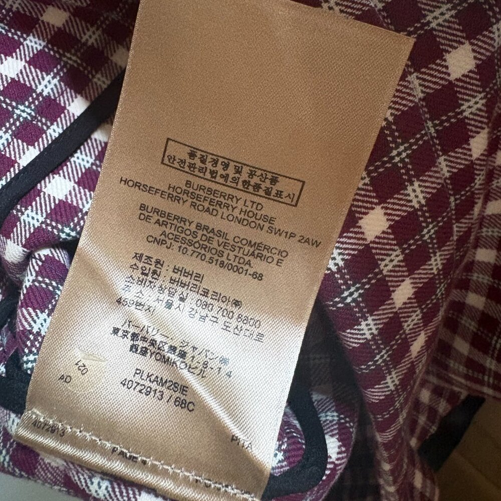NWOT Burberry Checked Pattern Mini Skirt - Size US 8 - Picture 7 of 8